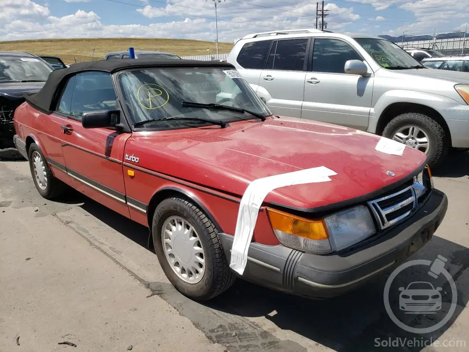YS3AT76L4K7030059 Saab 900  1989 Red 2.0L 4