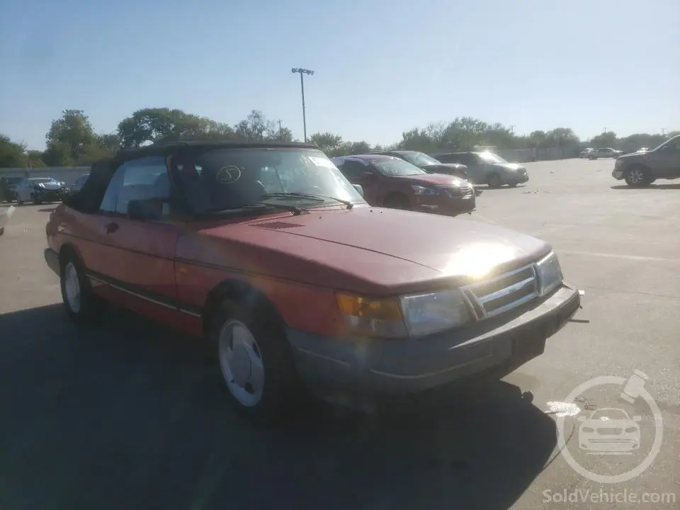 YS3AL76L5M7002077 Saab 900 Base 1991 Red 2.0L 4