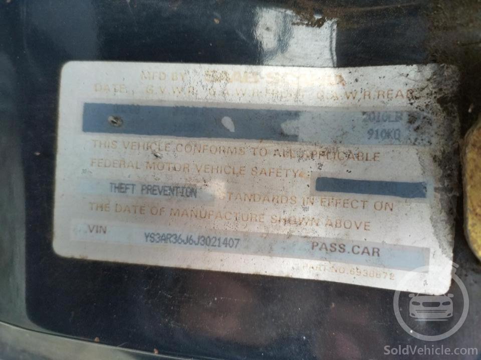 YS3AR36J6J3021407 Saab 900  1988 Blue 2.0L 4