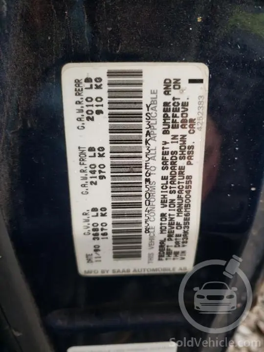 YS3AK35E6M5004558 Saab 900 Base 1991 Blue 2.1L 4