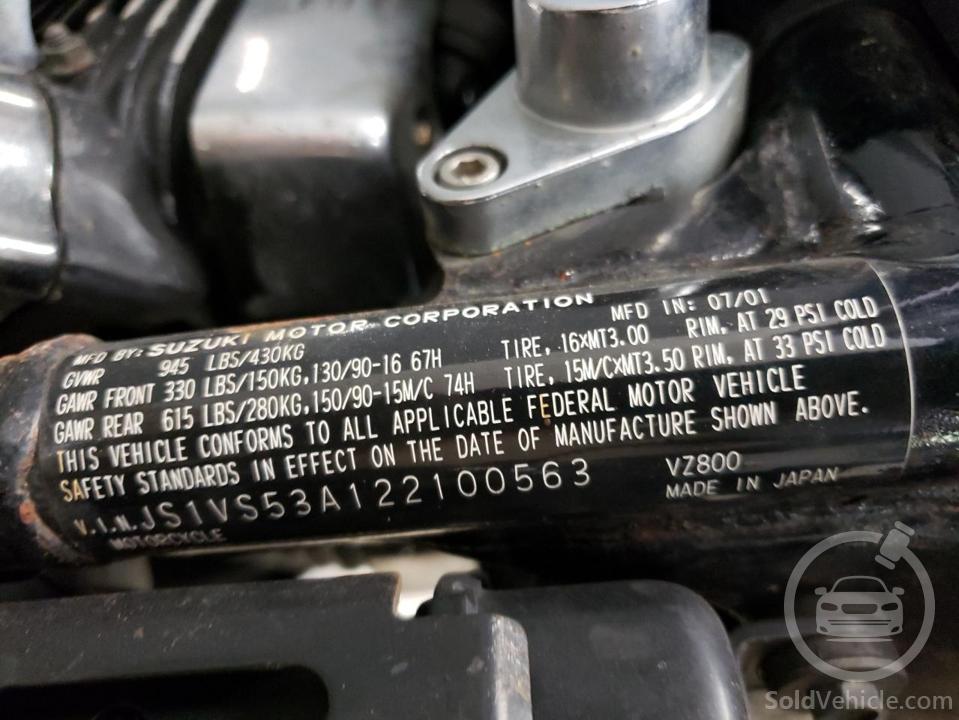 JS1VS53A122100563 Suzuki Cyc Vz/Vzr  2002 Black